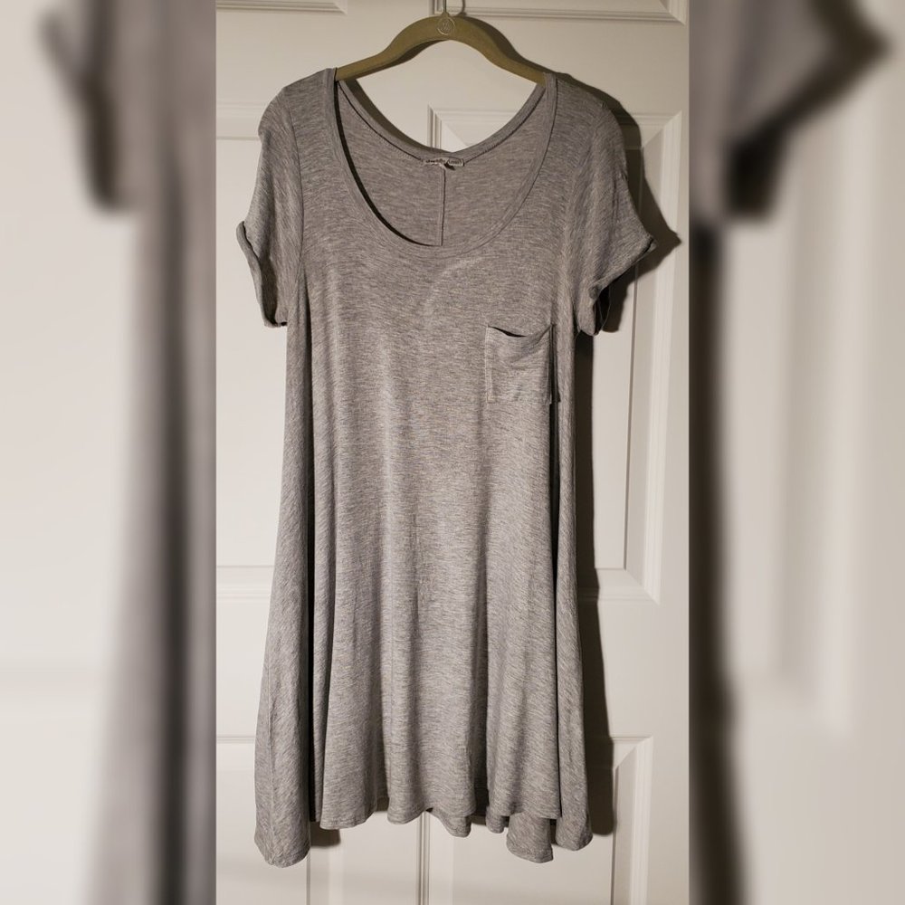 Gray t-shirt dress